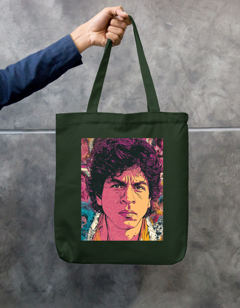 SRK Comic Design Tote Bag Zipper Tote Bag by @rd_digital_store