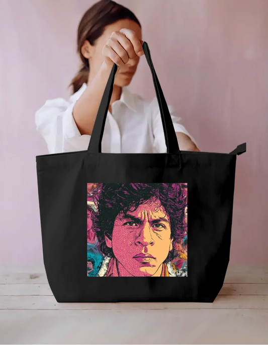 SRK Comic Design Tote Bag Everyday Large Tote Bag by @rd_digital_store