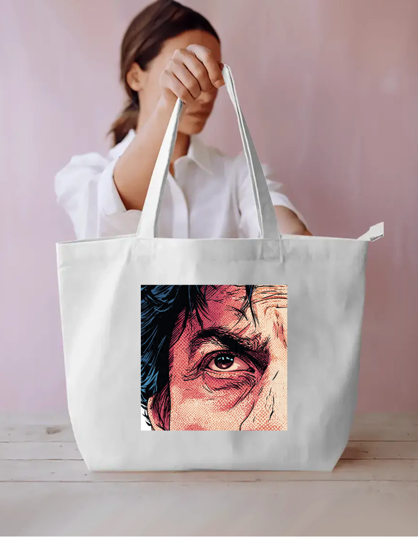SRK Comic Design Tote Bag Everyday Large Tote Bag by @rd_digital_store