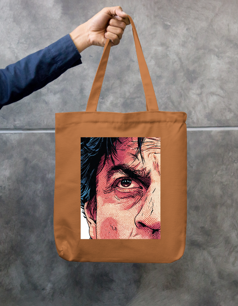SRK Comic Design Tote Bag Zipper Tote Bag by @rd_digital_store