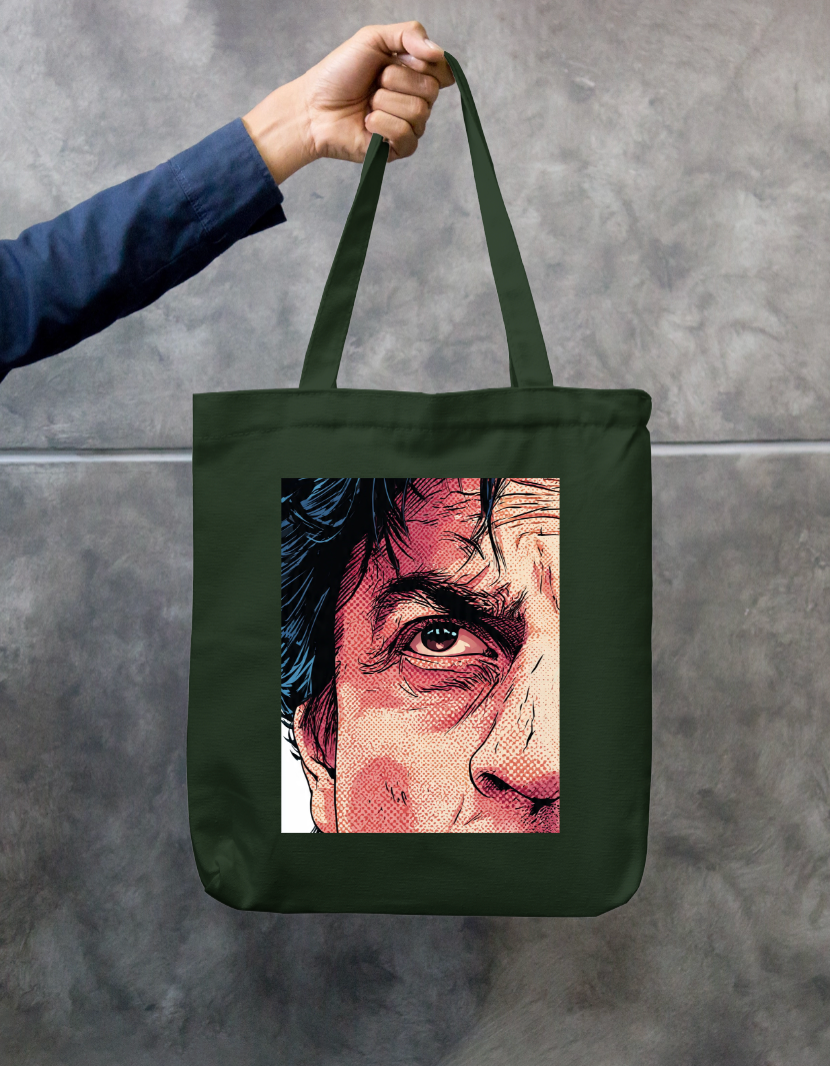 SRK Comic Design Tote Bag Zipper Tote Bag by @rd_digital_store