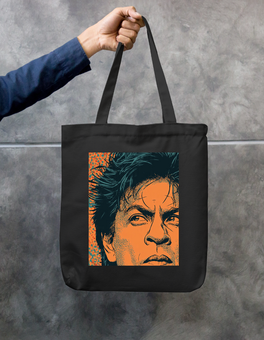 SRK Comic Design Tote Bag Zipper Tote Bag by @rd_digital_store