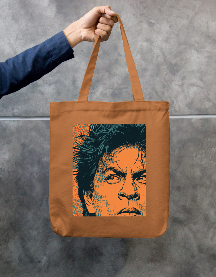 SRK Comic Design Tote Bag Zipper Tote Bag by @rd_digital_store