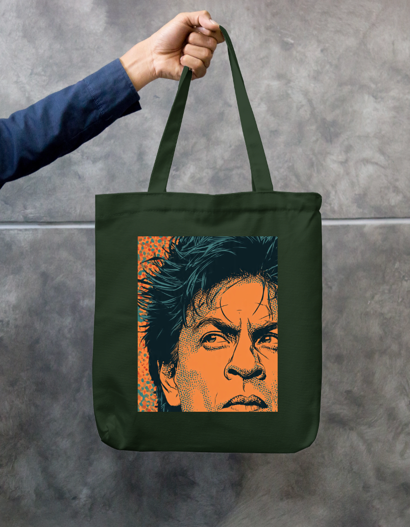 SRK Comic Design Tote Bag Zipper Tote Bag by @rd_digital_store
