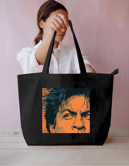 SRK Comic Design Tote Bag Everyday Large Tote Bag by @rd_digital_store