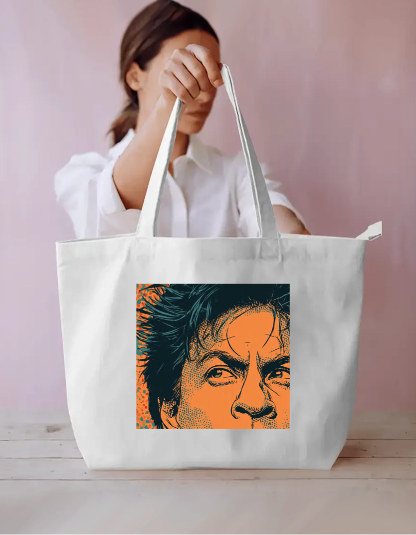 SRK Comic Design Tote Bag Everyday Large Tote Bag by @rd_digital_store