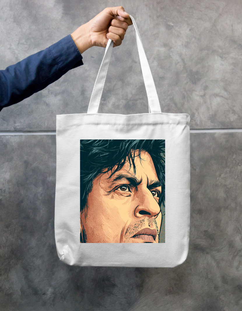 SRK Comic Design Tote Bag Zipper Tote Bag by @rd_digital_store