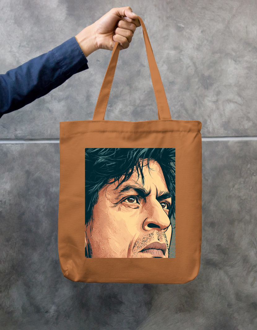 SRK Comic Design Tote Bag Zipper Tote Bag by @rd_digital_store