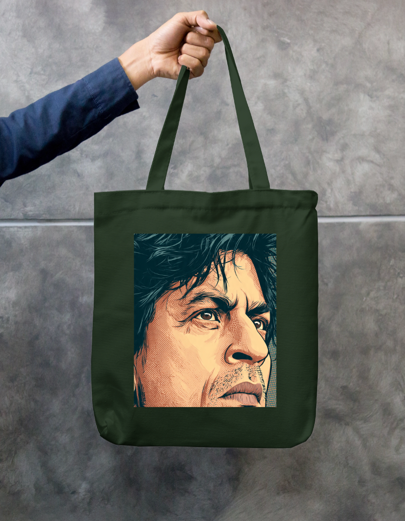 SRK Comic Design Tote Bag Zipper Tote Bag by @rd_digital_store