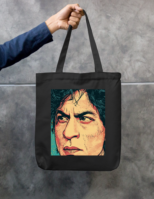 SRK Comic Design Tote Bag Zipper Tote Bag by @rd_digital_store