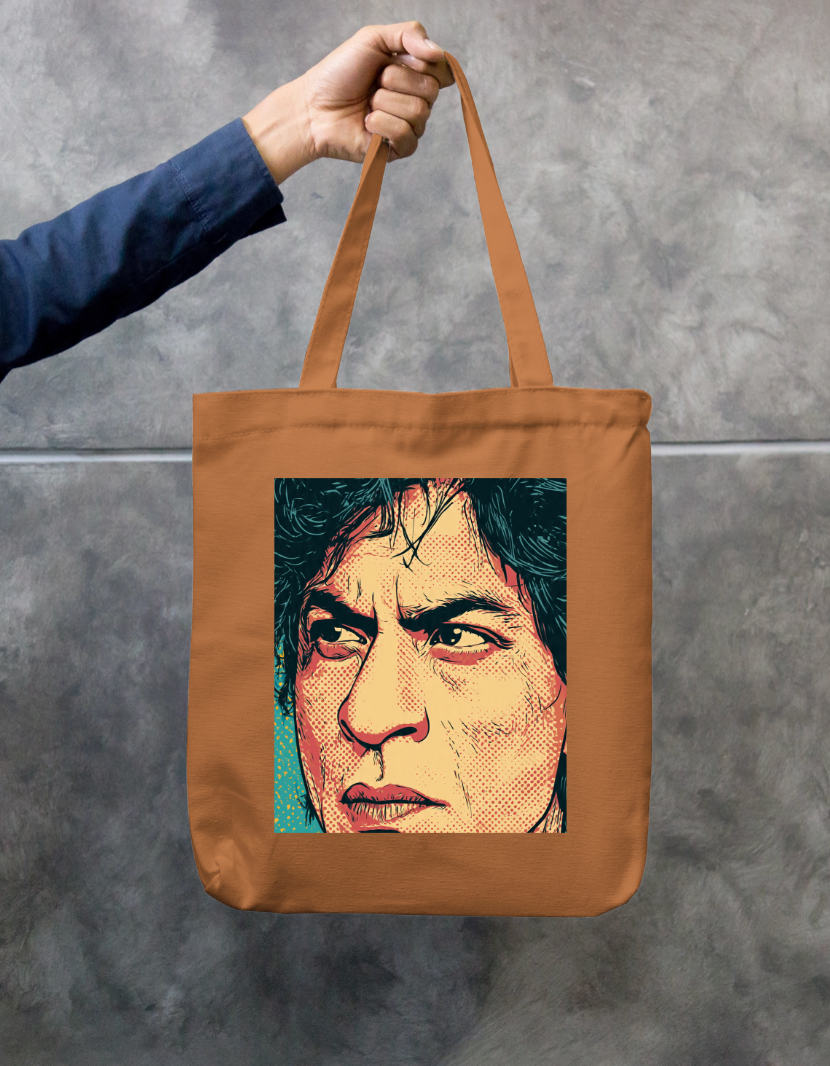 SRK Comic Design Tote Bag Zipper Tote Bag by @rd_digital_store