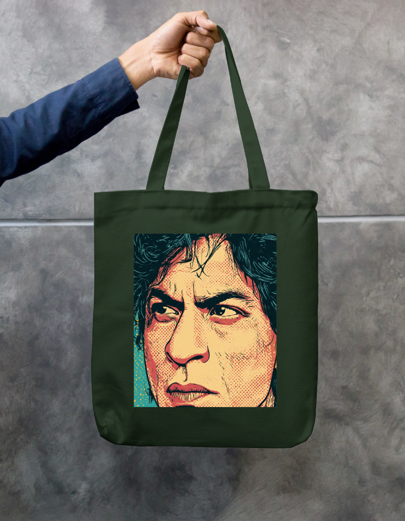 SRK Comic Design Tote Bag Zipper Tote Bag by @rd_digital_store