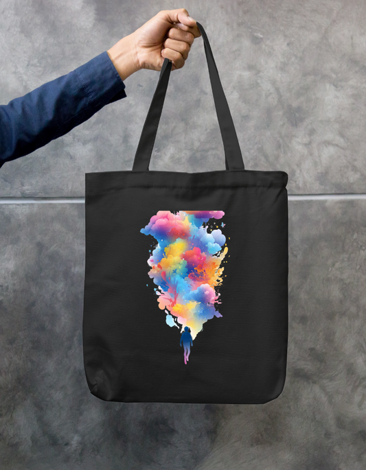 Colours Tote Bag Zipper Tote Bag by @rd_digital_store