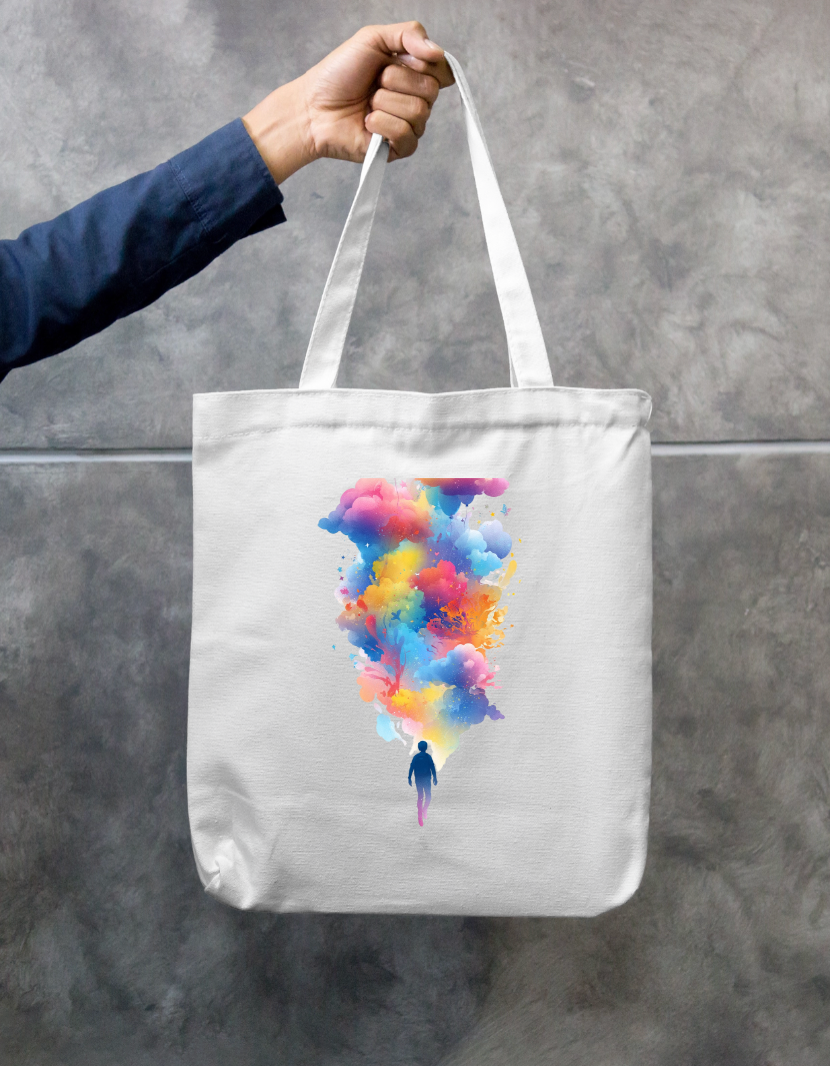 Colours Tote Bag Zipper Tote Bag by @rd_digital_store