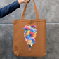 Colours Tote Bag Zipper Tote Bag by @rd_digital_store