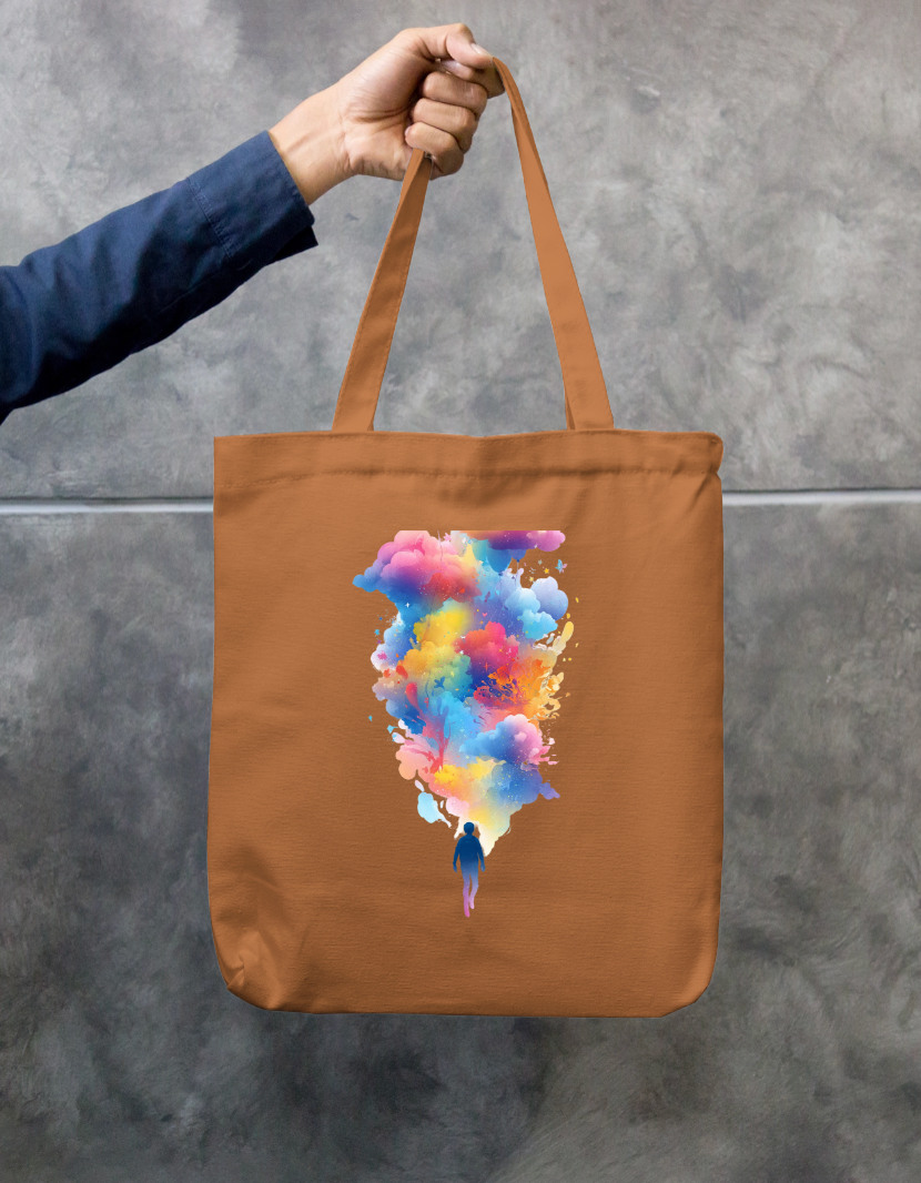 Colours Tote Bag Zipper Tote Bag by @rd_digital_store