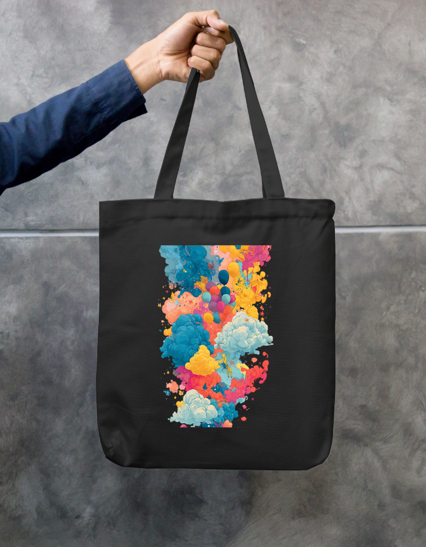 Colours Tote Bag Zipper Tote Bag by @rd_digital_store
