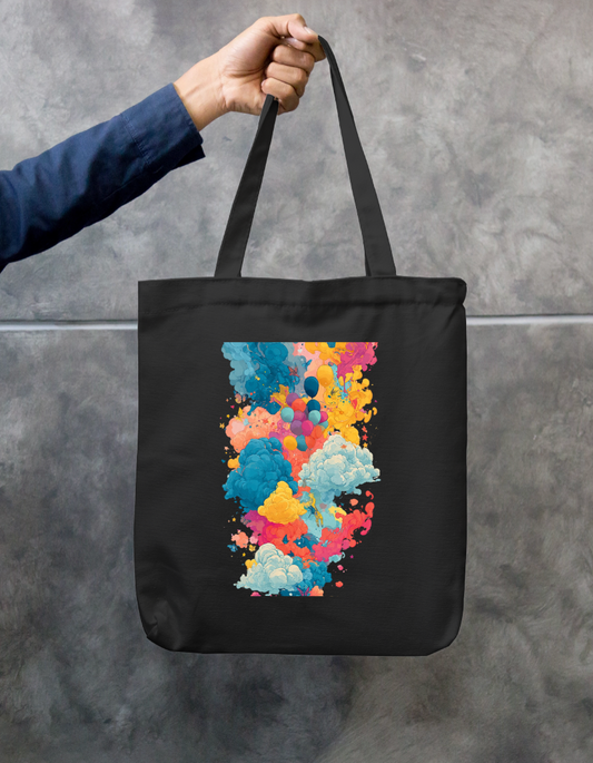 Colours Tote Bag Zipper Tote Bag by @rd_digital_store