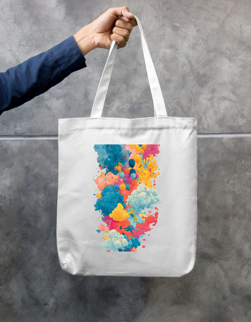 Colours Tote Bag Zipper Tote Bag by @rd_digital_store