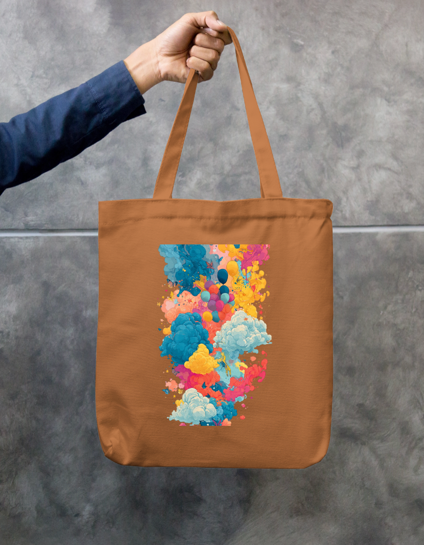 Colours Tote Bag Zipper Tote Bag by @rd_digital_store