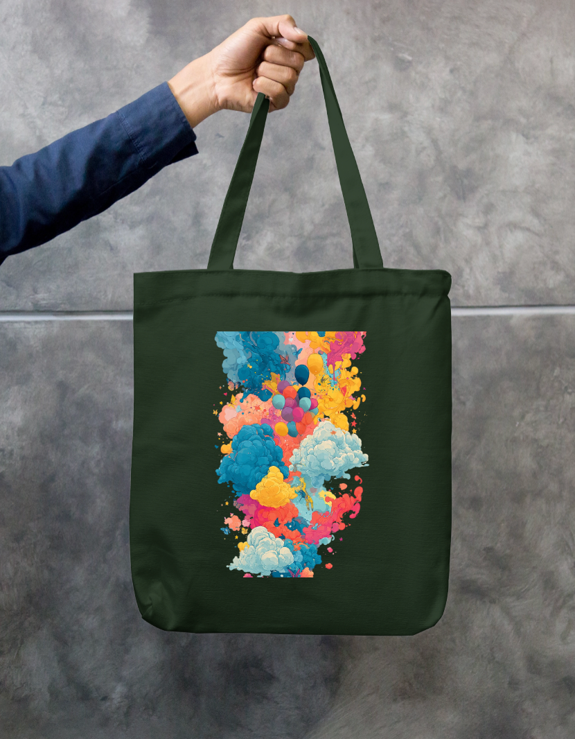 Colours Tote Bag Zipper Tote Bag by @rd_digital_store