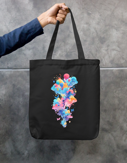 Color Tote Bag Zipper Tote Bag by @rd_digital_store