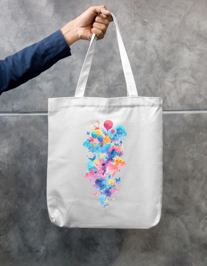 Color Tote Bag Zipper Tote Bag by @rd_digital_store