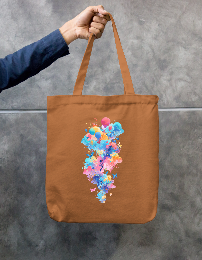 Color Tote Bag Zipper Tote Bag by @rd_digital_store