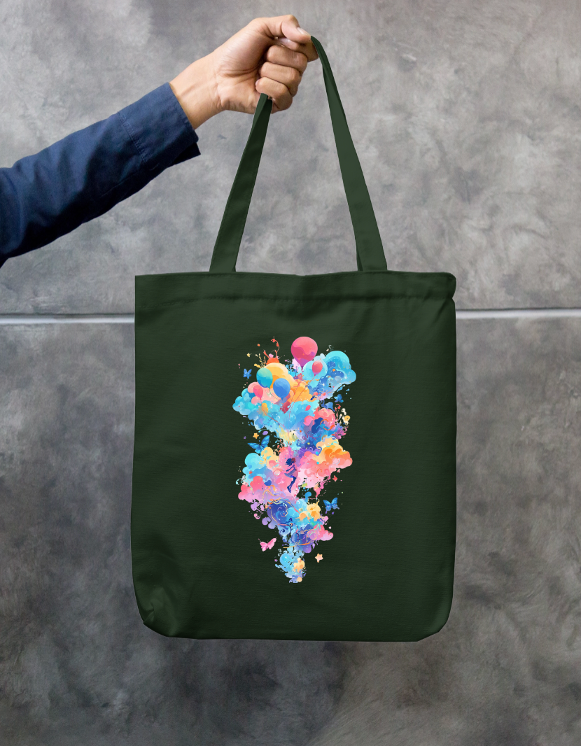 Color Tote Bag Zipper Tote Bag by @rd_digital_store