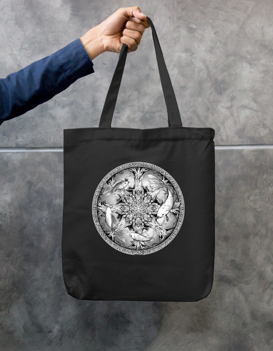 Mandala Art Tote Bag Zipper Tote Bag by @rd_digital_store