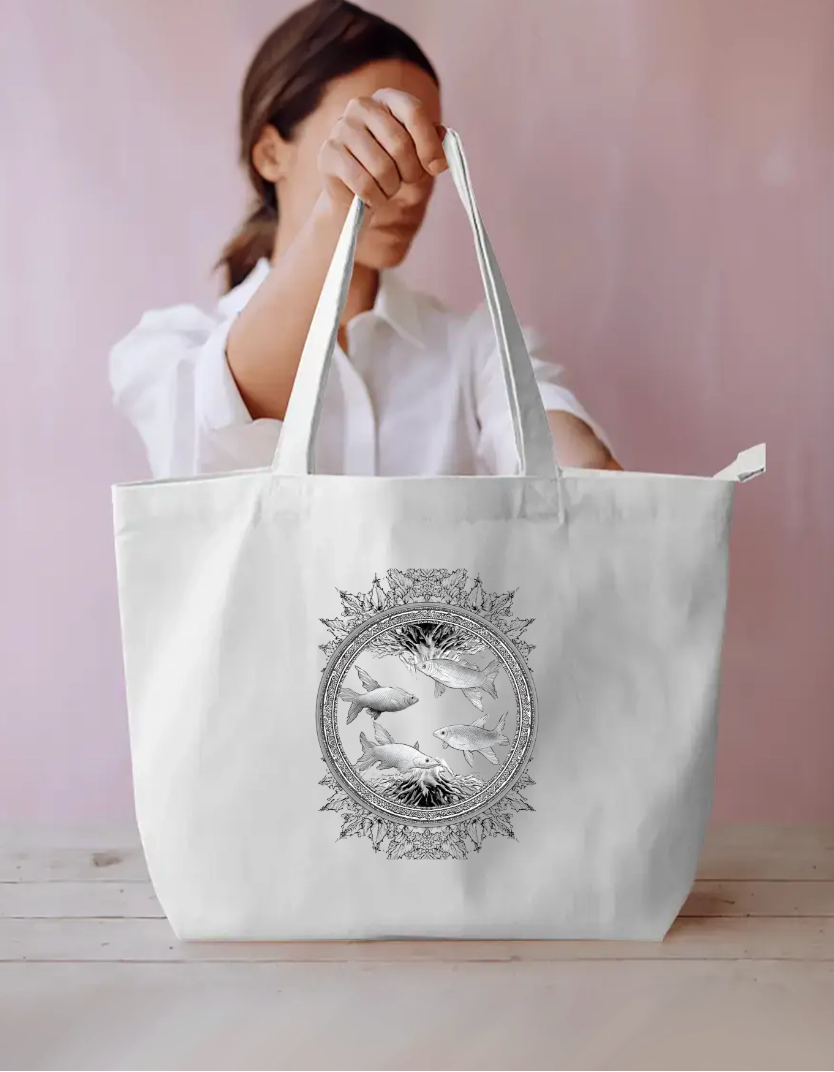 Mandala Art Tote Bag Everyday Large Tote Bag by @rd_digital_store