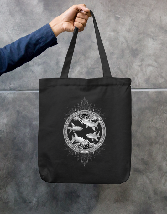 Mandala Art Tote Bag Zipper Tote Bag by @rd_digital_store