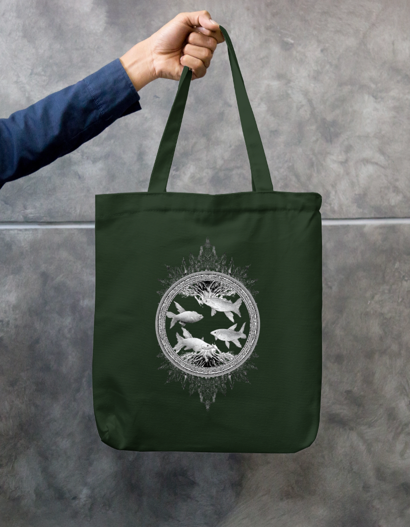 Mandala Art Tote Bag Zipper Tote Bag by @rd_digital_store