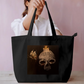 Skull and butterfly Everyday Large Tote Bag by Mannat Kour