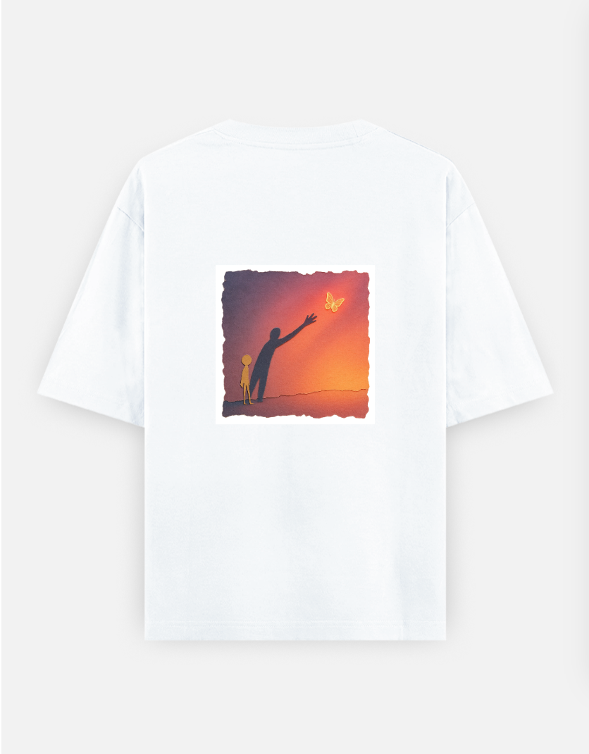 Dreamy_Shadow Oversized T-shirt (Back print) by @jadav_mangal_