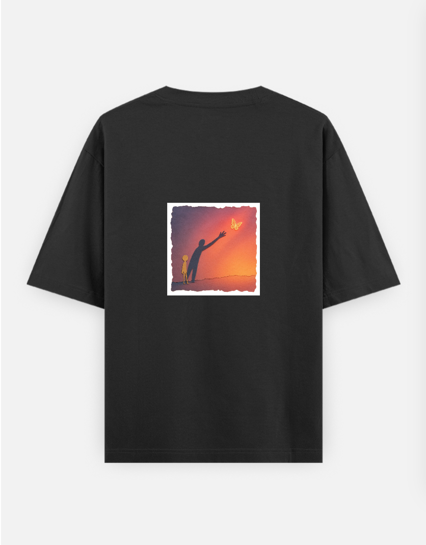 Dreamy_Shadow Oversized T-shirt (Back print) by @jadav_mangal_