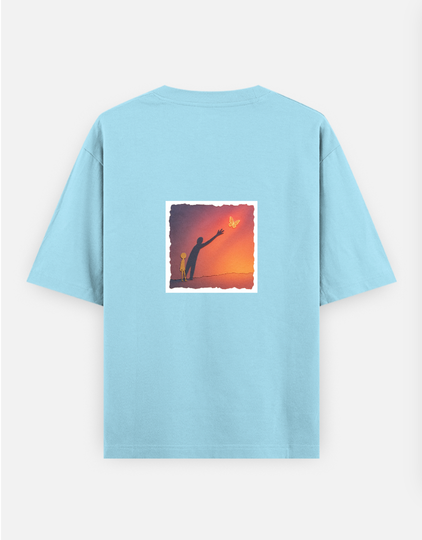 Dreamy_Shadow Oversized T-shirt (Back print) by @jadav_mangal_