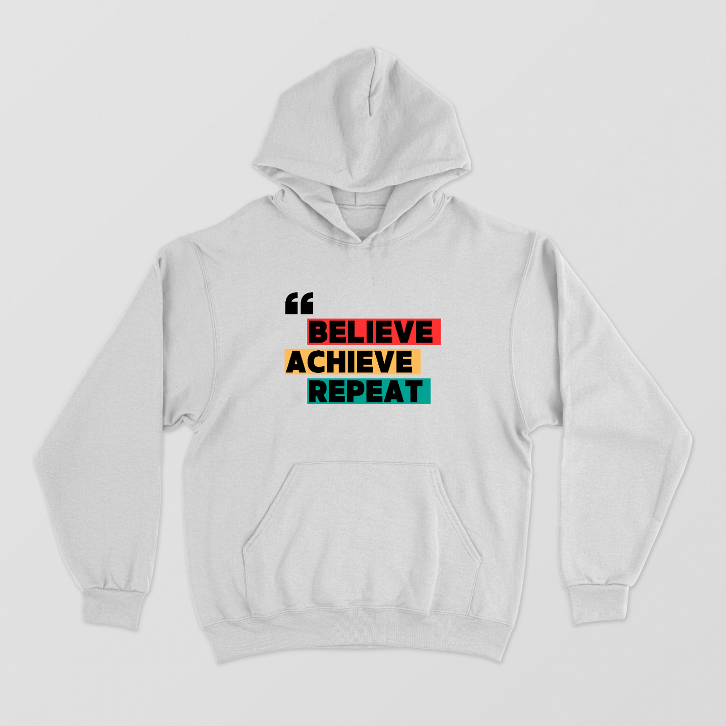 BELIEVE. ACHIVE. REPEAT Unisex Hoodie by JEN