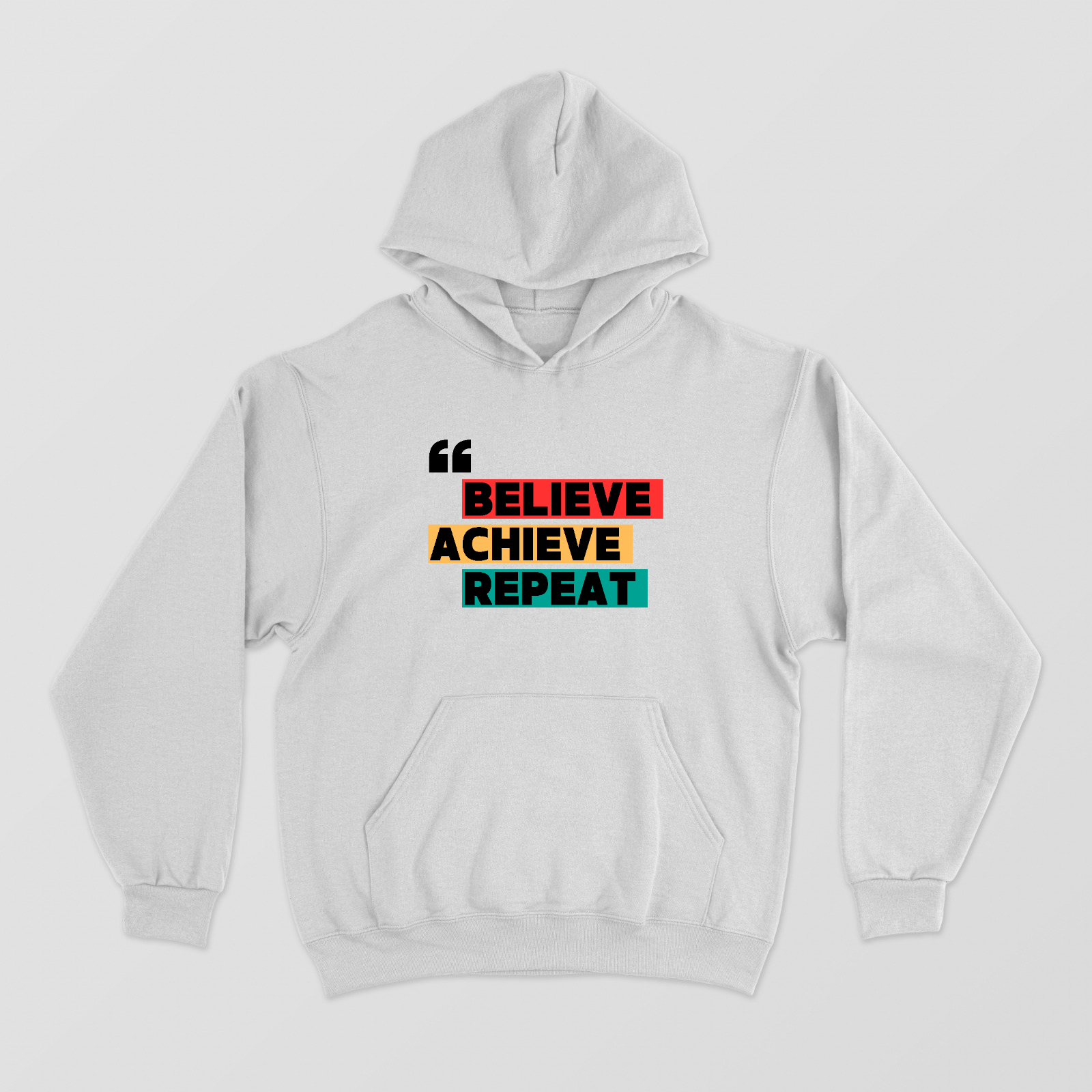 BELIEVE. ACHIVE. REPEAT Unisex Hoodie by JEN