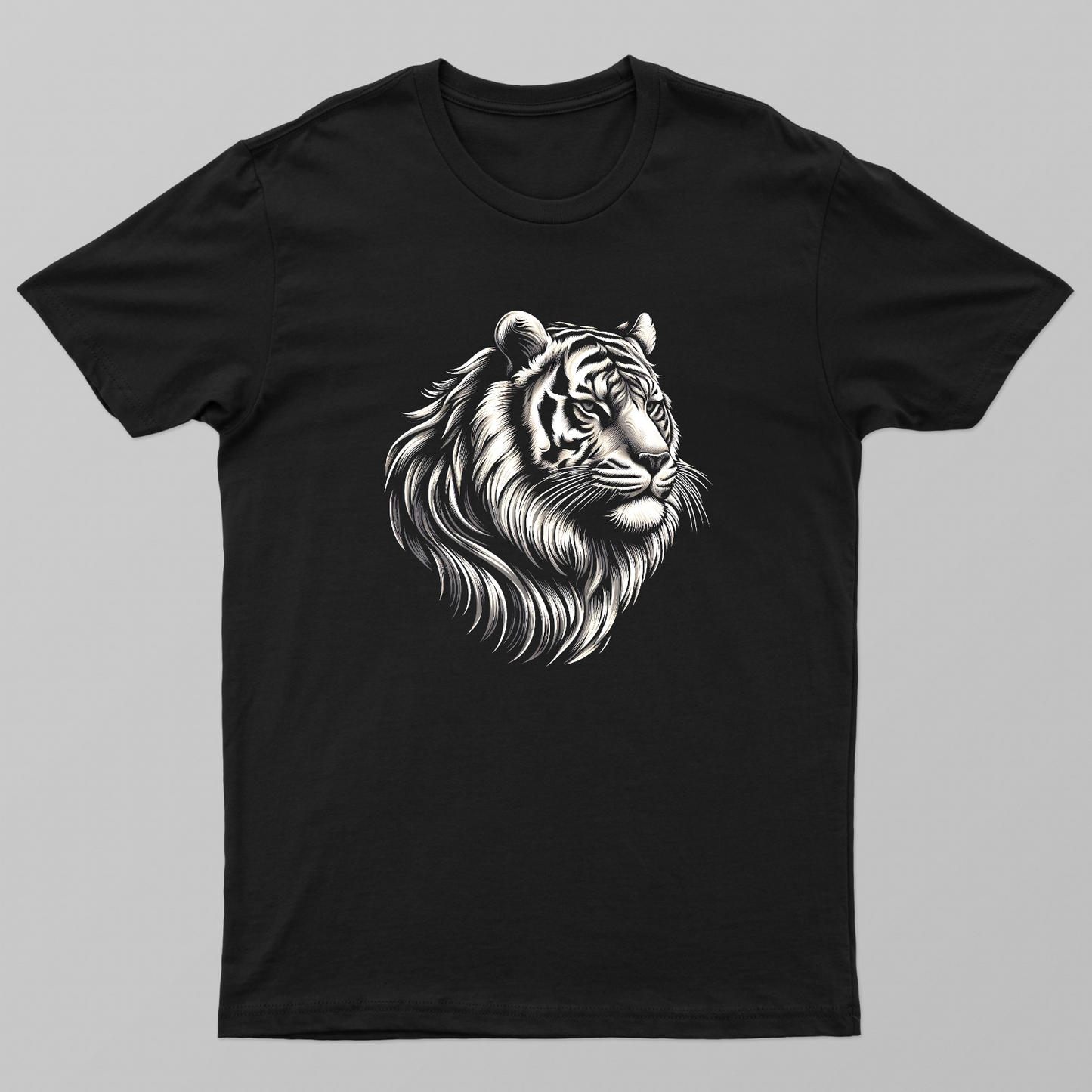 Tiger head graphic image Unisex T-shirt by Somnath