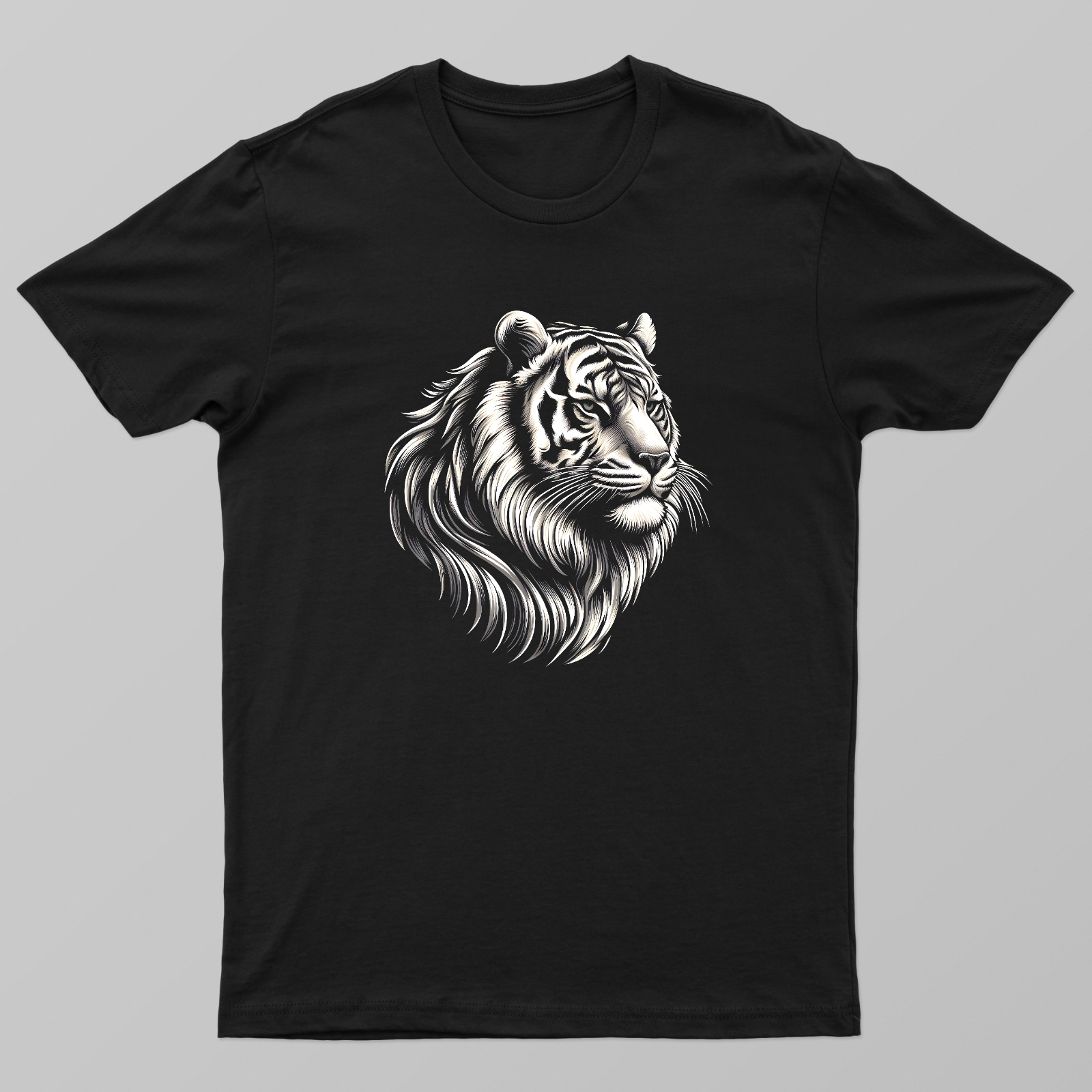 Tiger head graphic image Unisex T-shirt by Somnath