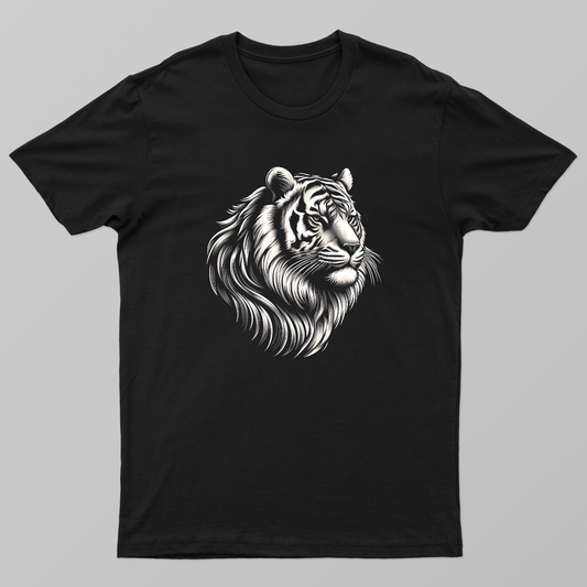 Tiger head graphic image Unisex T-shirt by Somnath