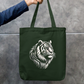 Tiger head graphic sketch art Zipper Tote Bag by Somnath