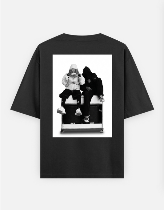 Minimal prints Oversized T-shirt (Back print) by @lacedblindy