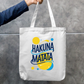 Hakuna Mataata Zipper Tote Bag by Kannika MJ