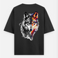 Fox design Oversized T-shirt (Back print) by Kannika MJ