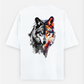 Fox design Oversized T-shirt (Back print) by Kannika MJ