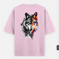 Fox design Oversized T-shirt (Back print) by Kannika MJ