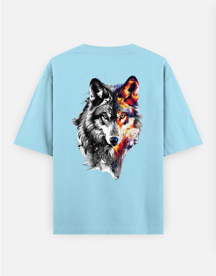Fox design Oversized T-shirt (Back print) by Kannika MJ