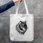 Graphic image of a head of a tiger, powerful, courageous, sigma character Zipper Tote Bag by Somnath